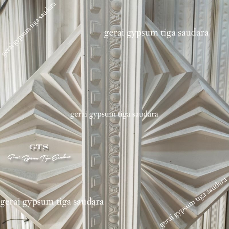 Lis Gypsum 12cm Motif Mata Sapi Kecil - List Profil Gypsum 12cm - Lis Gipsum 12 cm