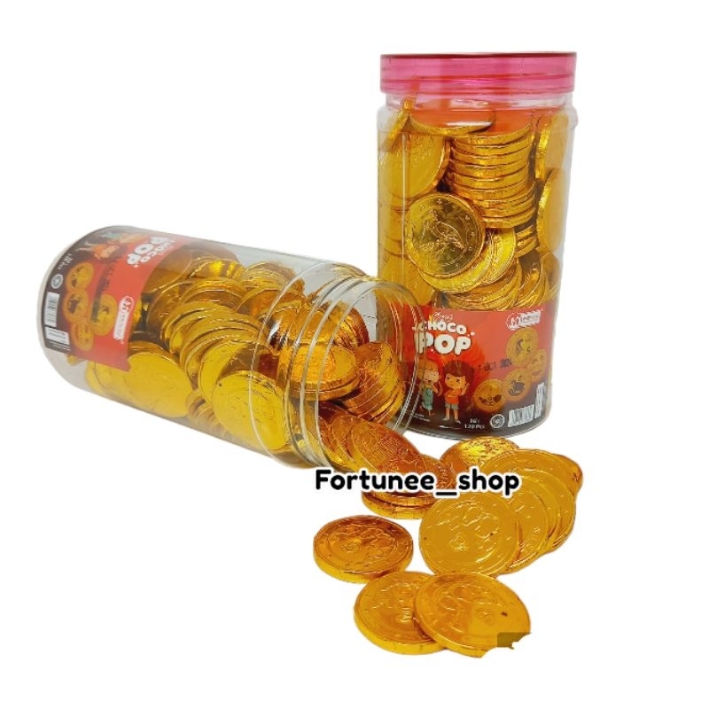 

Choco Pop isi 120 / Coklat Koin Keping Bentuk Uang / Coklat Lebaran / Permen Lebaran