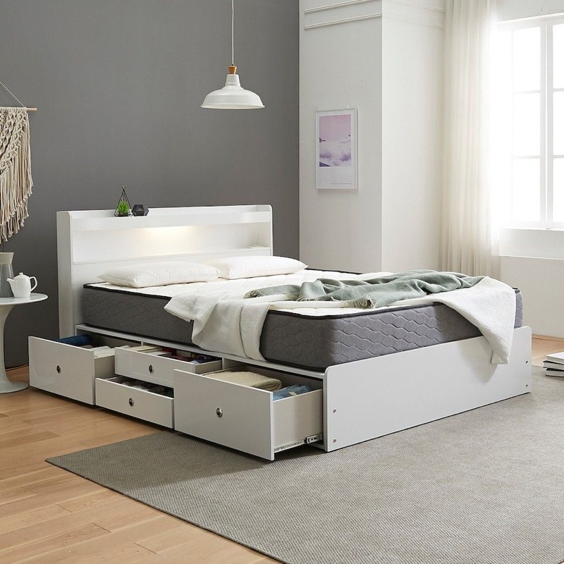 Tempat Tidur Minimalis Duco Putih