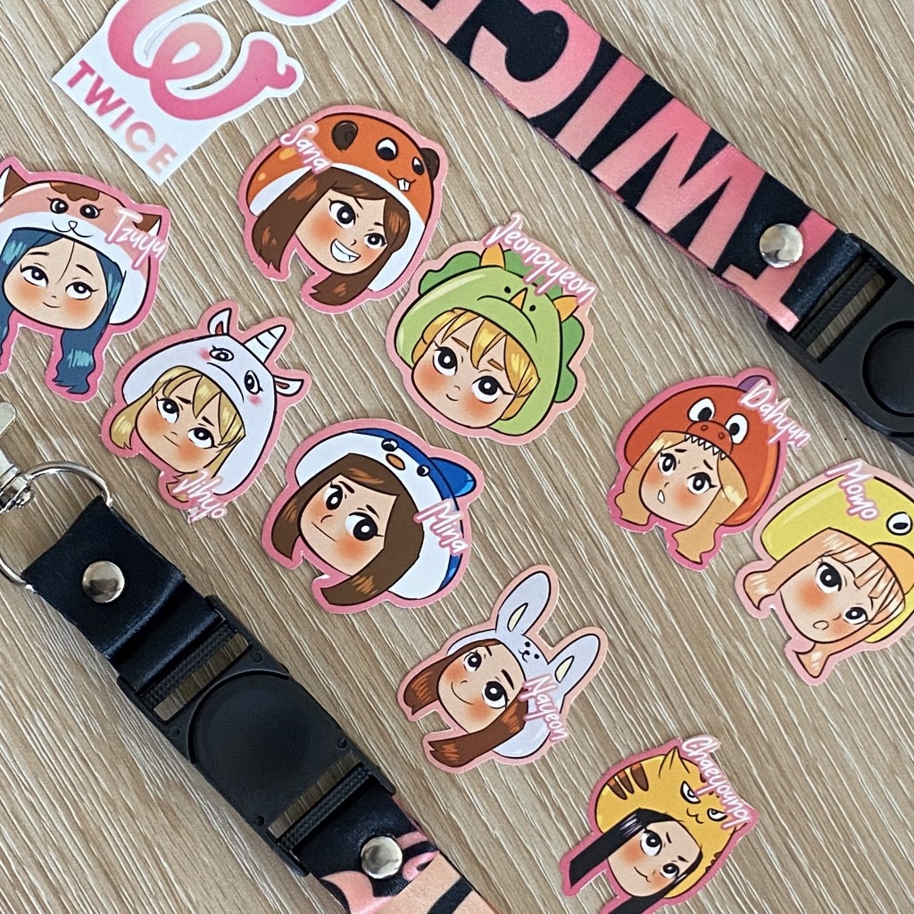 

TWICE STICKER PACK (10 PCS) - ILLUSTRATION BY LJ.MERCH- STICKER LAPTOP HP