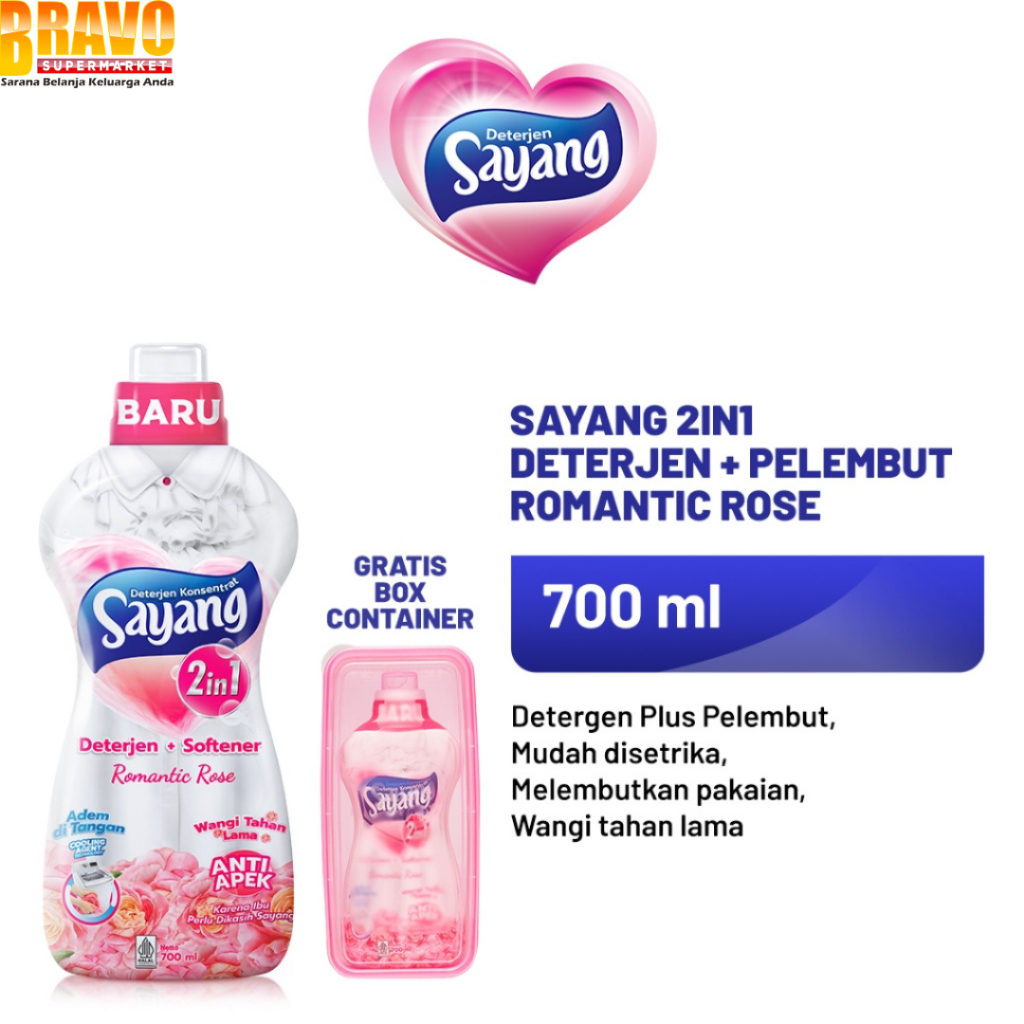Bravo Bojonegoro - Sayang Deterjen 2in1 Plus Pelembut Botol 700ML