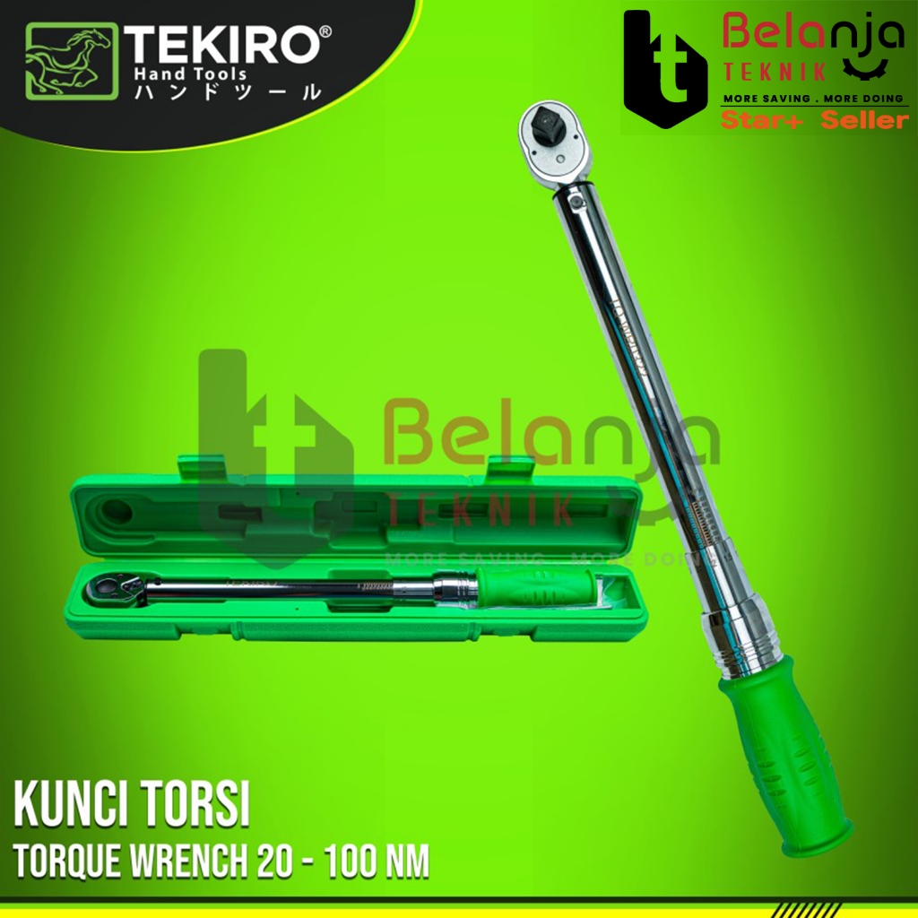 TEKIRO Kunci Torsi 20-100 Nm Torque Wrench 20 - 100 Nm Kunci Momen