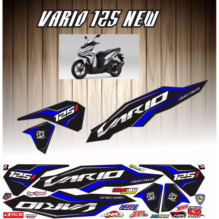 COD / STRIPING MOTOR HONDA NEW VARIO ISS NEW 125 2022-2023 VARIASI STIKER MOTIF SIMPLE BUAT HONDA MO