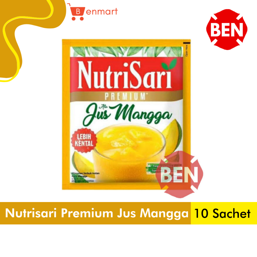 

Nutrisari Premium Jus Mangga 1 Renceng 10 Sachet Nutri Sari Mango