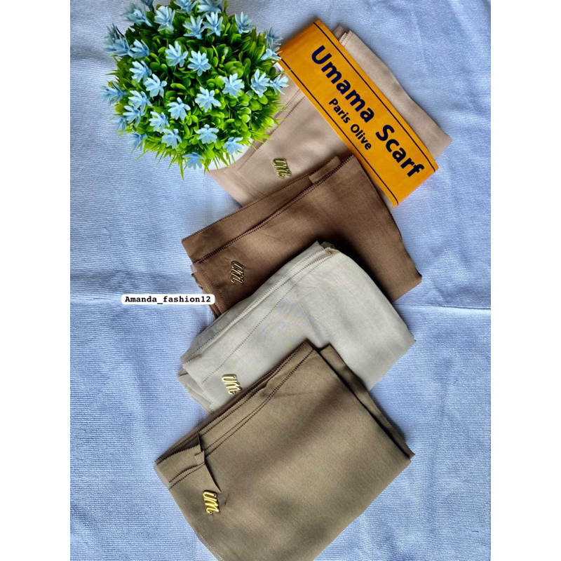 Promo Hijab Segi Empat Umama Paris Olive| Paris Olive Premium Umama| Hijab Segi Empat Premium Polos|