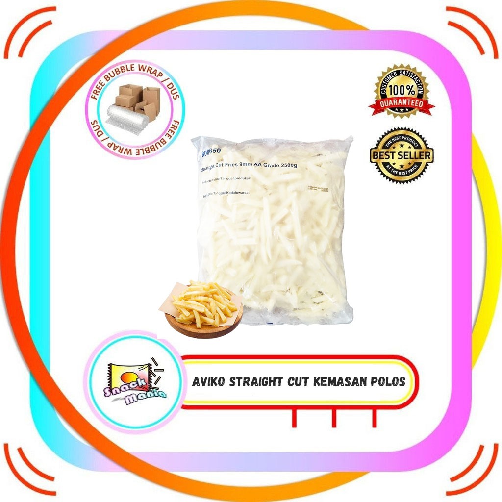 

Aviko Potato Straight Cut 9 mm Kentang Goreng 2.5 Kg 500 gr Polos