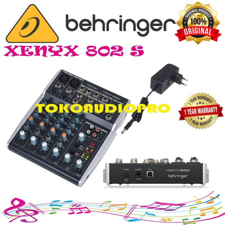 Mixer Behringer Xenyx 802S 8 Input Analog Mixer Behringer 802 s