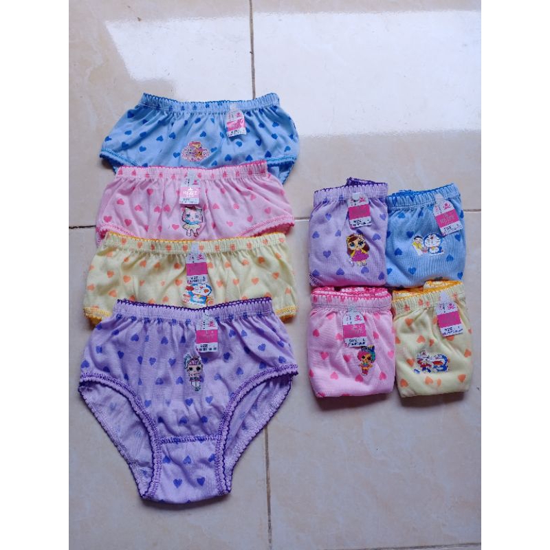 CD Anak Motif Polkadot 4 Warna CD Rezie Lusinan