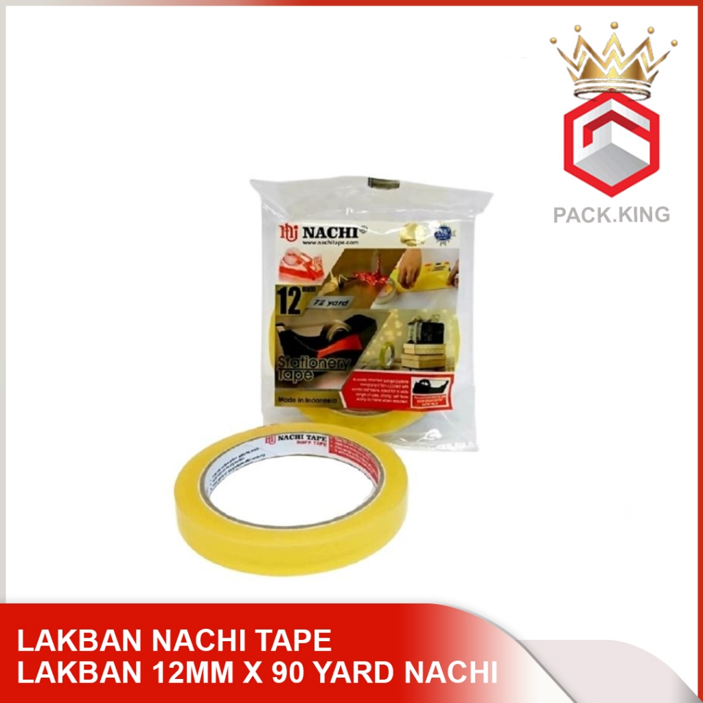 

LAKBAN NACHI 12MM X 90Y / LAKBAN 12MM X 90Y / ISOLASI 12MM X 90Y / LAKBAN SEVEN STAR 12MM X 90Y / LAKBAN PEREKAT 12MM X 90Y