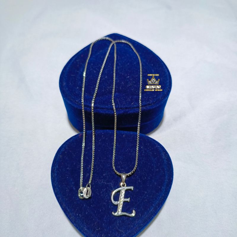 Kalung Italy Kaca + Liontin Kaca Mata