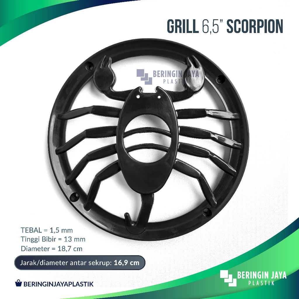 Ram Grill Speaker Scorpion 6,5" Plastik / Tutup Pelindung Box Salon Speaker 6,5 Inch Model Scorpion
