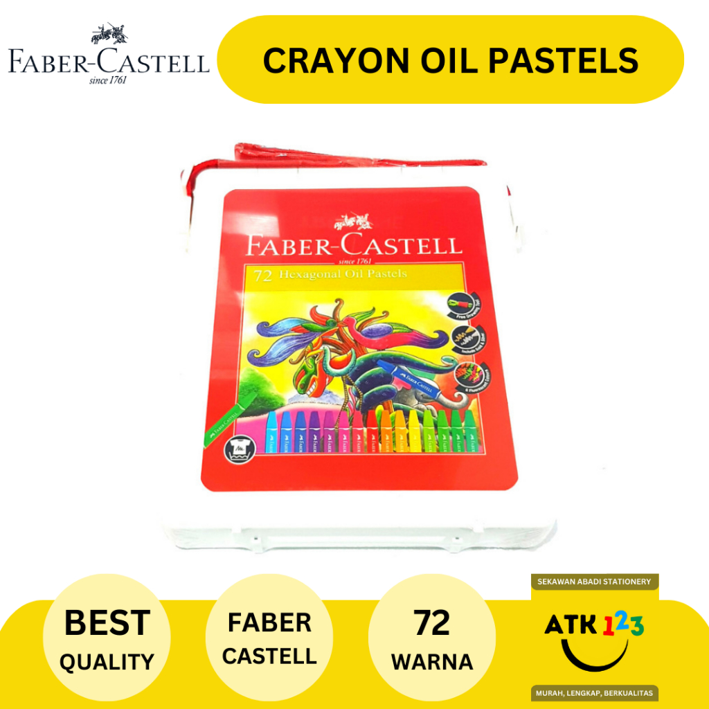 

Crayon Oil Pastel / Krayon Minyak Merk Faber Castell Box 72 Warna