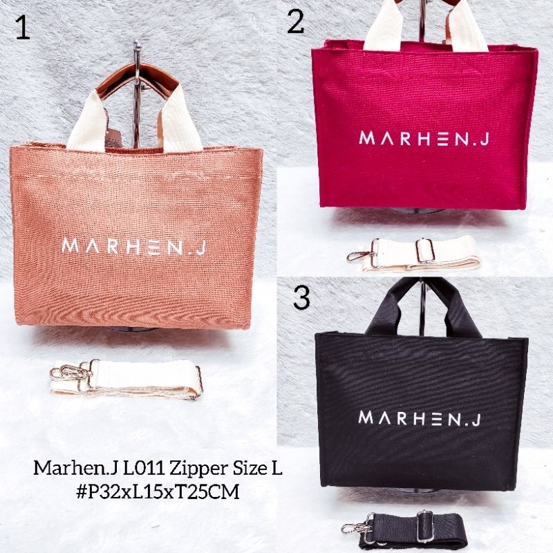 TAS WANITA MARHEN.J ZIPPER SIZE L KANVAS L011 SUPER