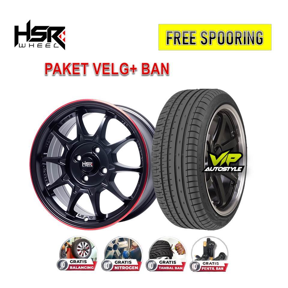 Paket Velg Ring 15 HSR Hiroshima Plus Ban ACCELERA ECO PLUSH