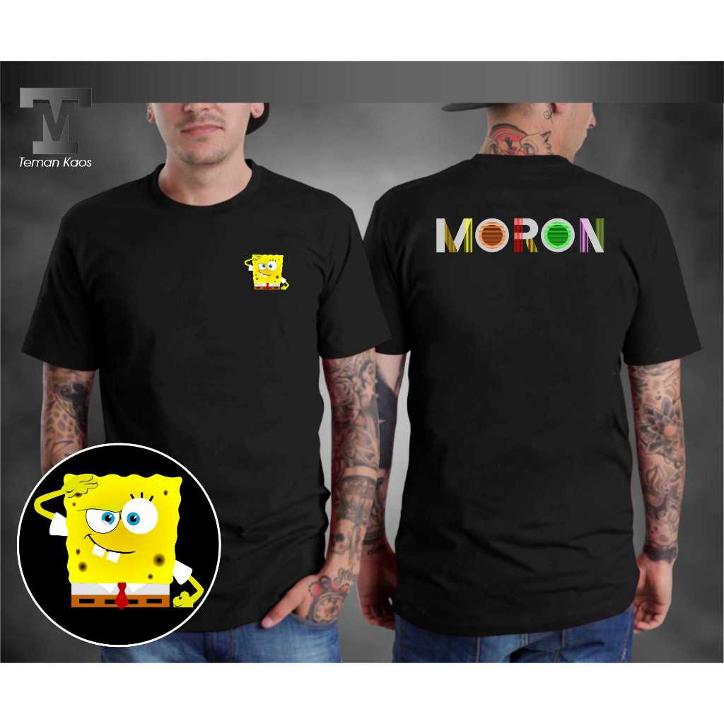 Baju Kaos Distro spongebob Dewasa / Kaos Distro / Baju Pria Keren / Kaos Murah / Kaos Original / Pak