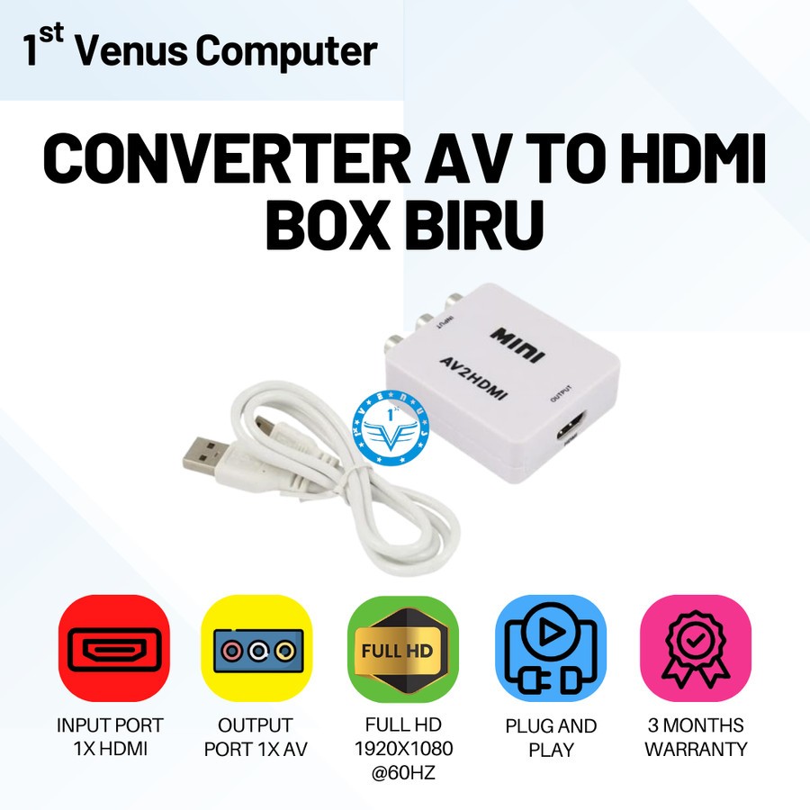 CONVERTER AV TO HDMI BOX / CON73-IND