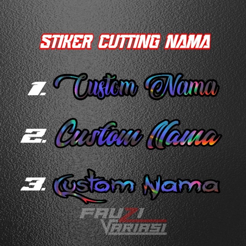 

STIKER CUTTING HOLOGRAM NAMA CUSTOM