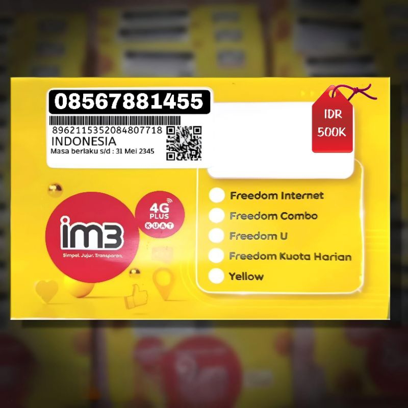 Nomor Cantik Im3 56788 1455