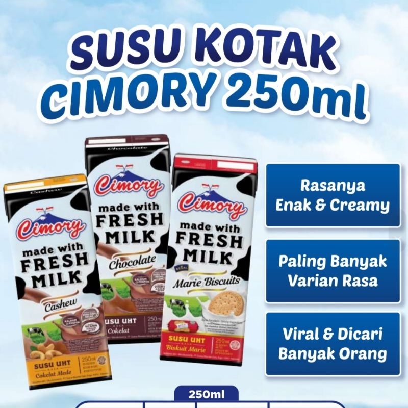 

[PAKET 4 PCS] CIMORY UHT 250ML SUSU KOTAK