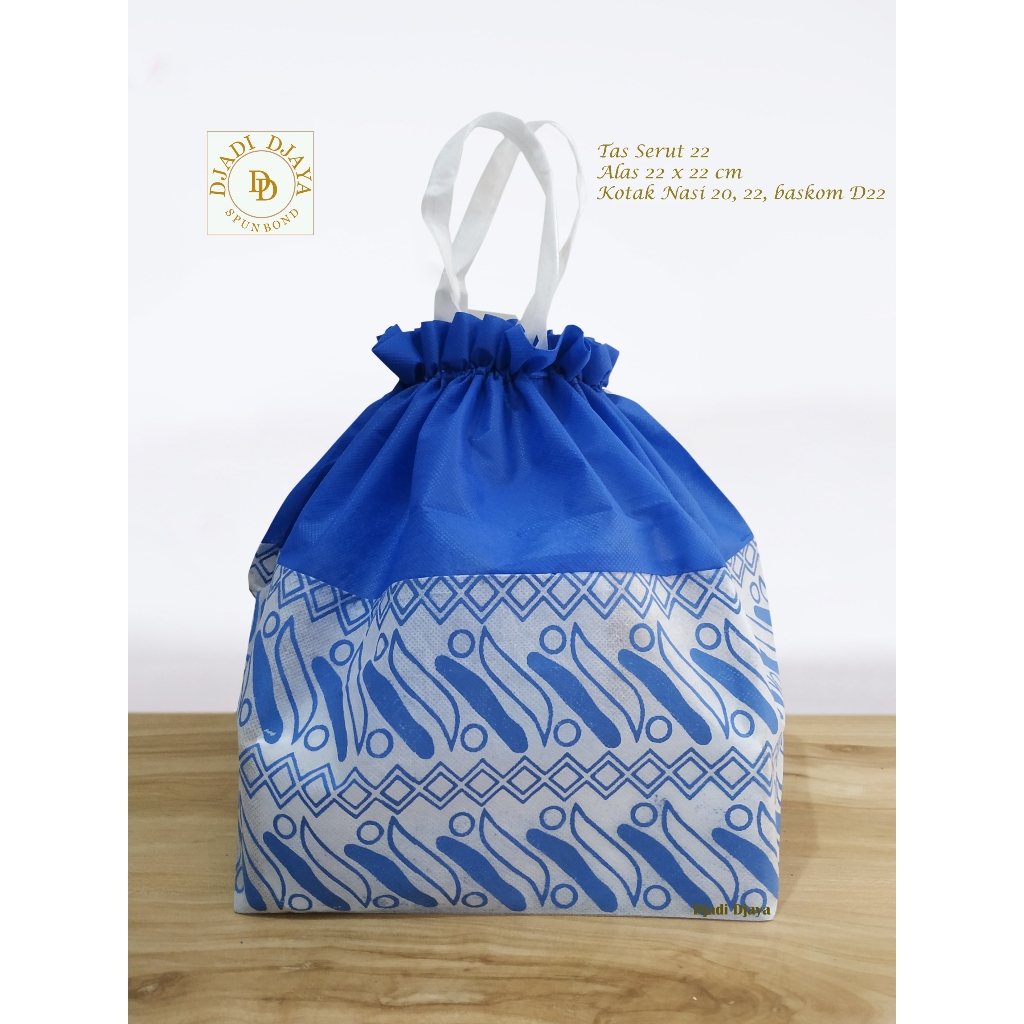 

Tas Hajatan Goodie Bag Serut 22 Batik SFM Biru