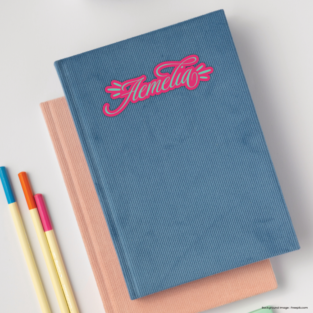 

Custom Cutting Sticker Nama 2 Warna