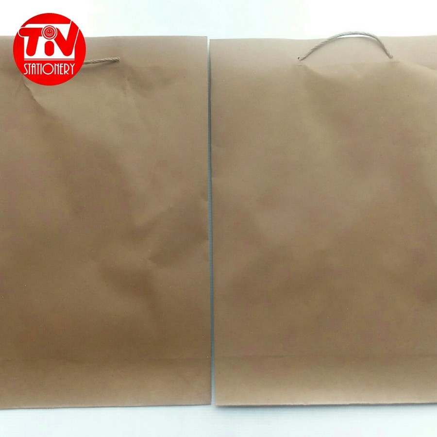 

Paper Bag Kiky Kraft Large 10 x 30 x 35 ( polos )