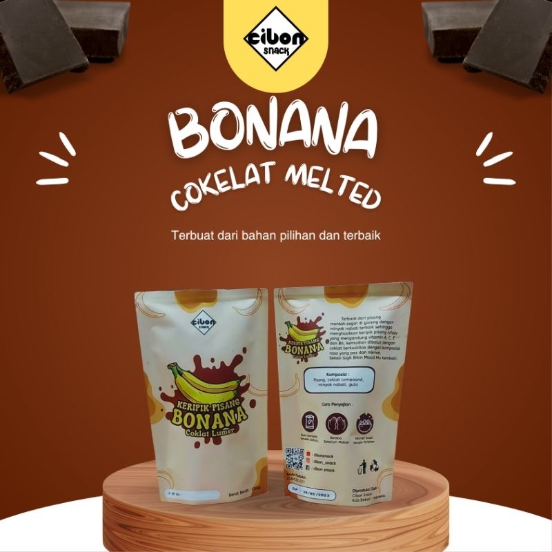 

Keripik Pisang Lumer Bonana Rasa Coklat 100gr