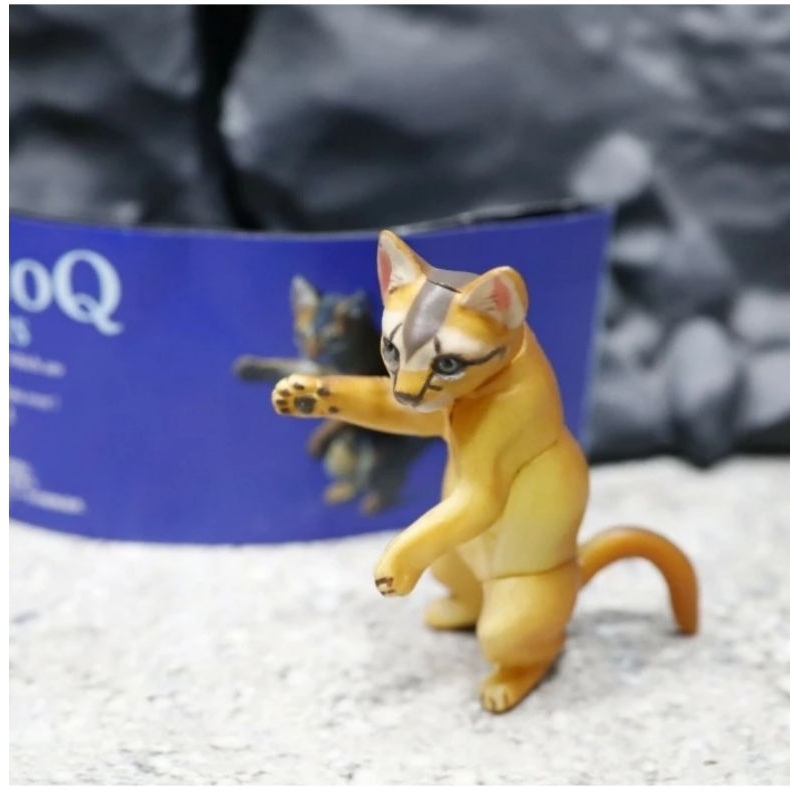 Kaiyodo Furuta Choco Q Animatales Abyssinian Cat Figure