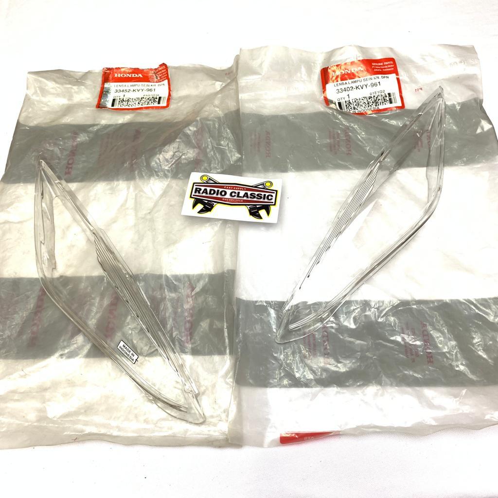 Mika Sein Depan Kiri Kanan Lens Winker FR Lampu Rihting Honda Beat Karbu Ori Ahm 33402KVY961 33452KV