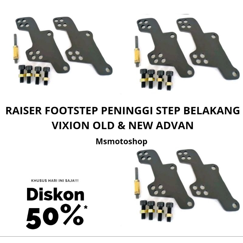 RAISER FOOTSTEP PENINGGI STEP BELAKANG VIXION NEW ADVAN & OLD LAMA
