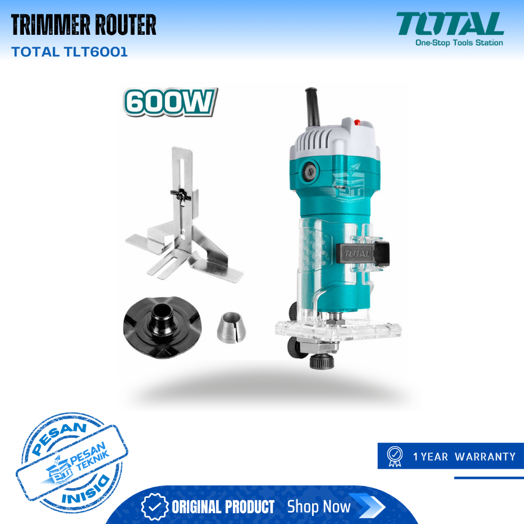 

Mesin Profil Kayu Trimmer Router TOTAL TLT6001