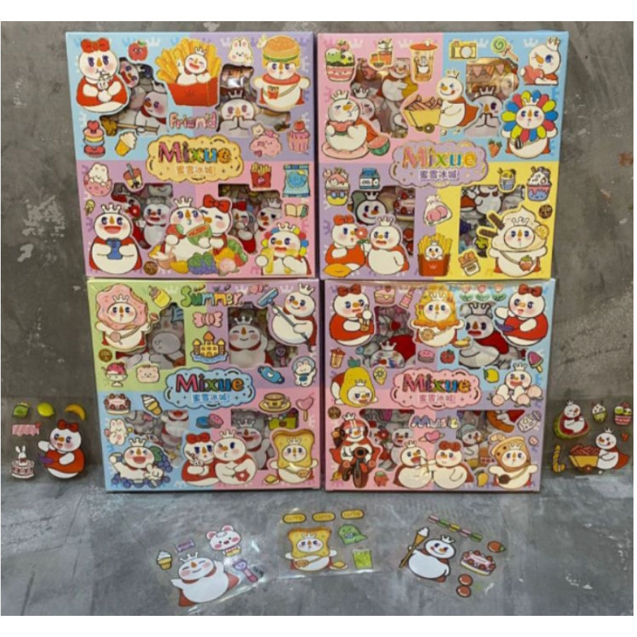 

ID 100 LEMBAR STICKER LUCU 2D SANRIO KARAKTER KUROMI MELODY MIXUE MOMO BARBIE LOTSO