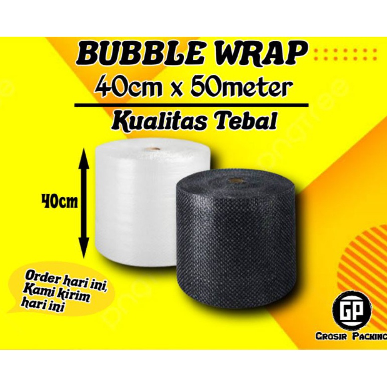 

KODE X1Q7 BUBBLE WRAP 4CM x 5METER PLASTIK TEBAL