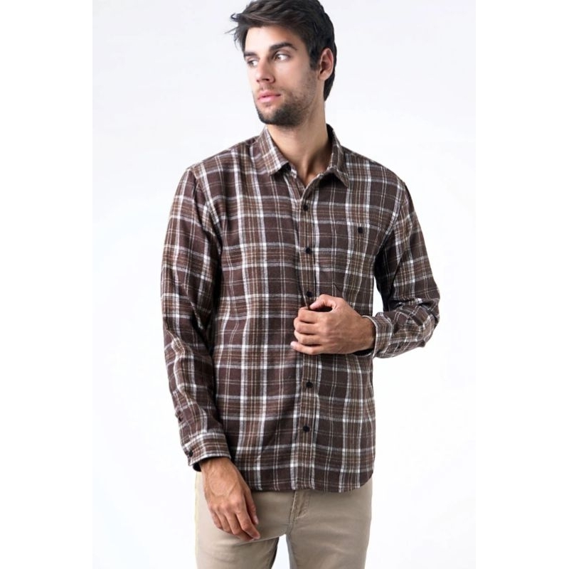 Bombboogie Piggy Kemeja Flanel Coklat - Tag 529.900