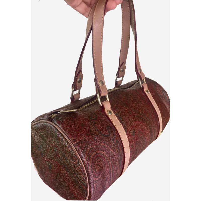 Authentic Etro Milano Paisley Pappilon Barrel Bag Preloved