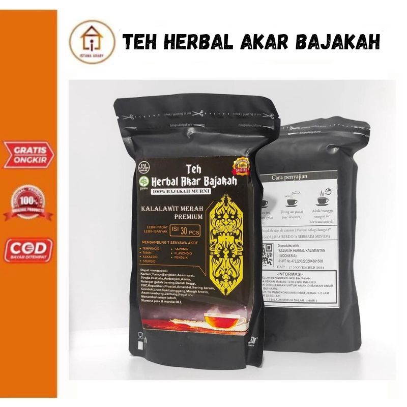 

TEH CELUP HERBA AKAR BAJAKAH/100% BAJAKAH MURNI/TEH KALALAWIT MERAH PREMIUM ISI 30PCS