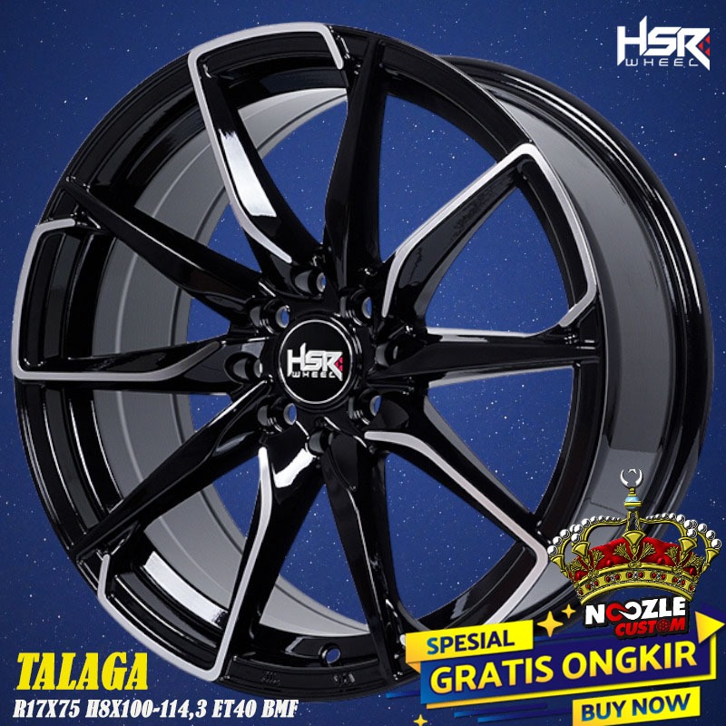 Velg Mobil Yaris Xrnia Ring 17 Type HSR Talaga Pelek Racing Baut 4 Double PCD HSR Whell