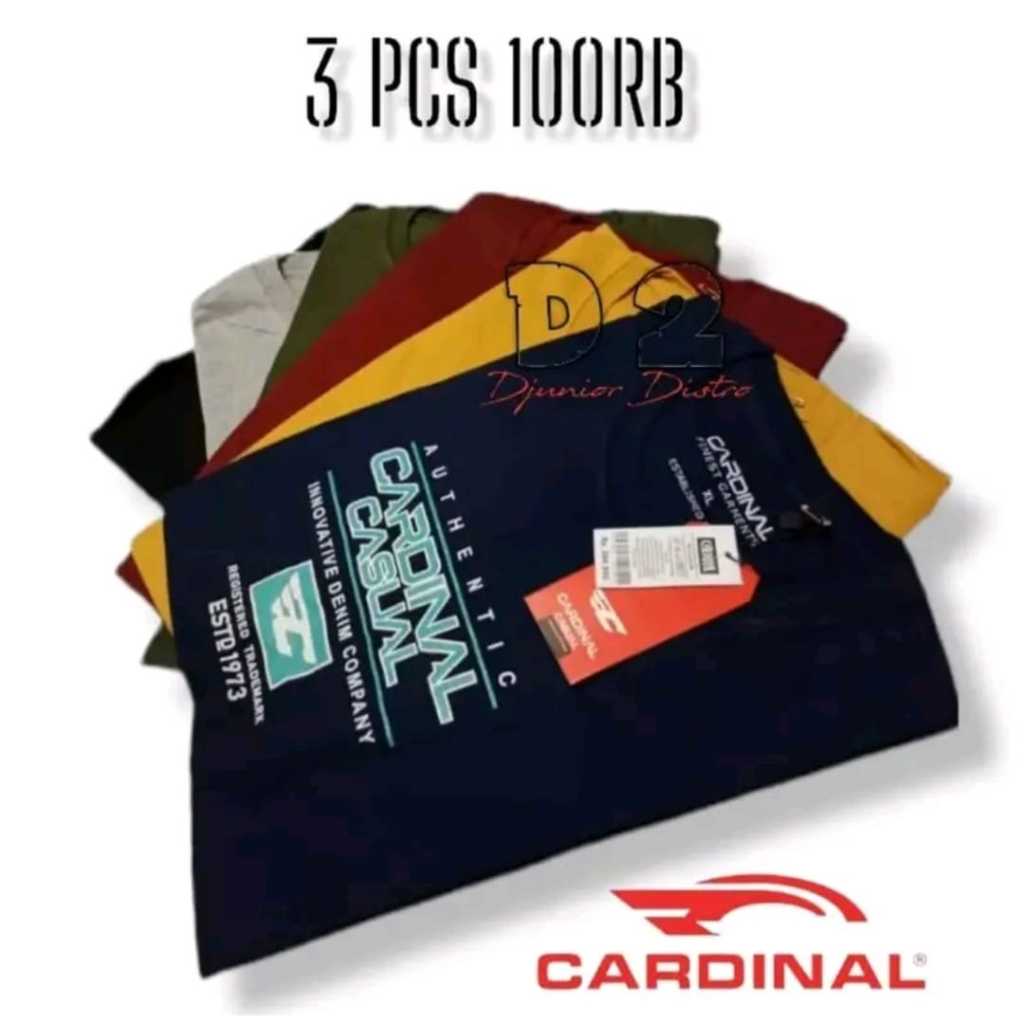 paket 3pcs 100 ribu/kaos cardinal / kaos pria-wanita/kaos cardinal / 3 pcs 100 ribu kaos cardinal or