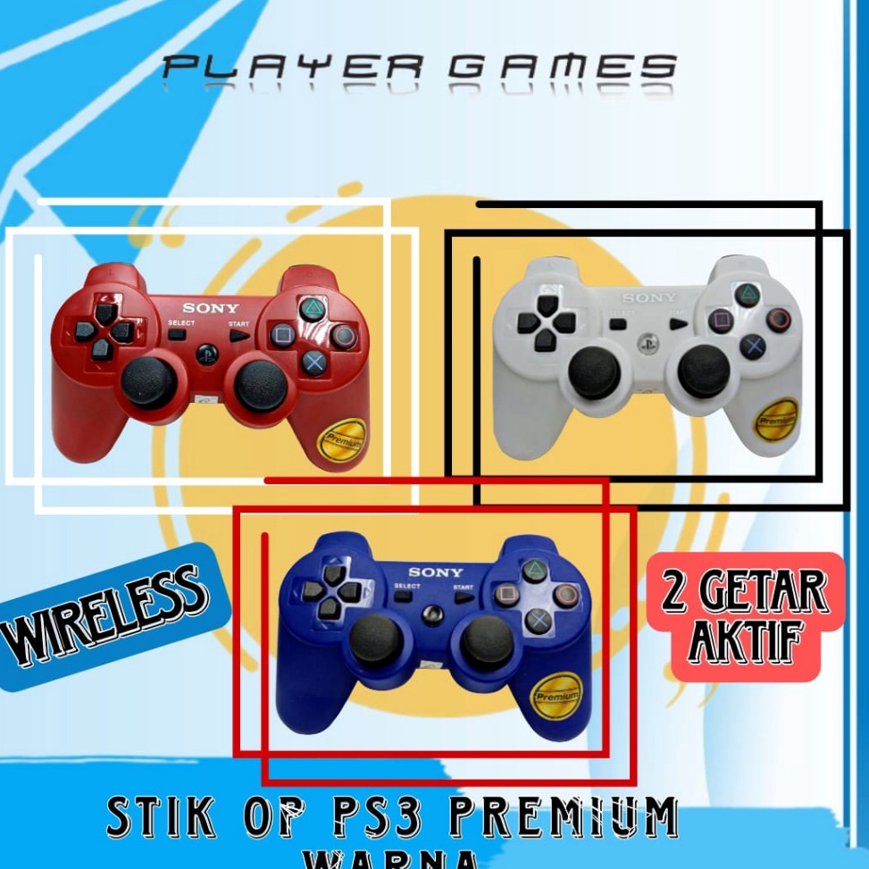 STIK PS 3 PREMIUM ORIGINAL PABRIK  STIK PS3 WIRELESS  JOYSTICK PLAYSTATION 3 PREMIUM  M
