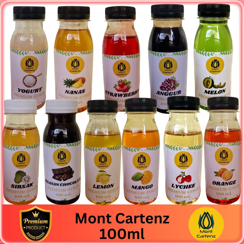 

100mL Sirup Mont Cartenz PREMIUM SYRUP Semua Rasa