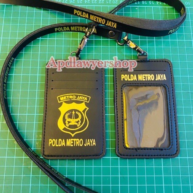 

Name Tag ID Card Tali Kulit POLDA METRO JAYA PMJ Kulit Dompet Kartu Tali Kulit POLDA METRO JAYA