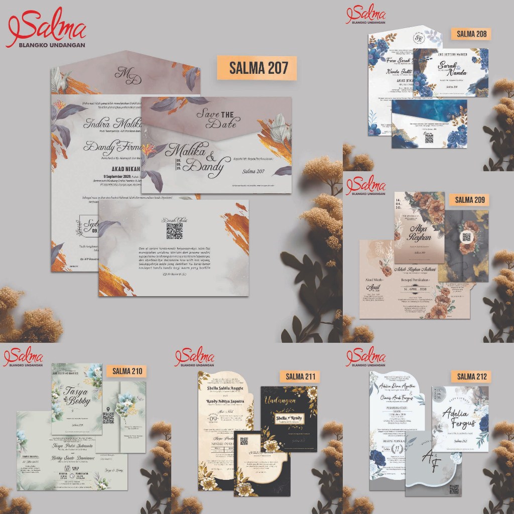 

UNDANGAN WEDDING CETAK (Free Kemasan + Label Nama) - EDISI SALMA