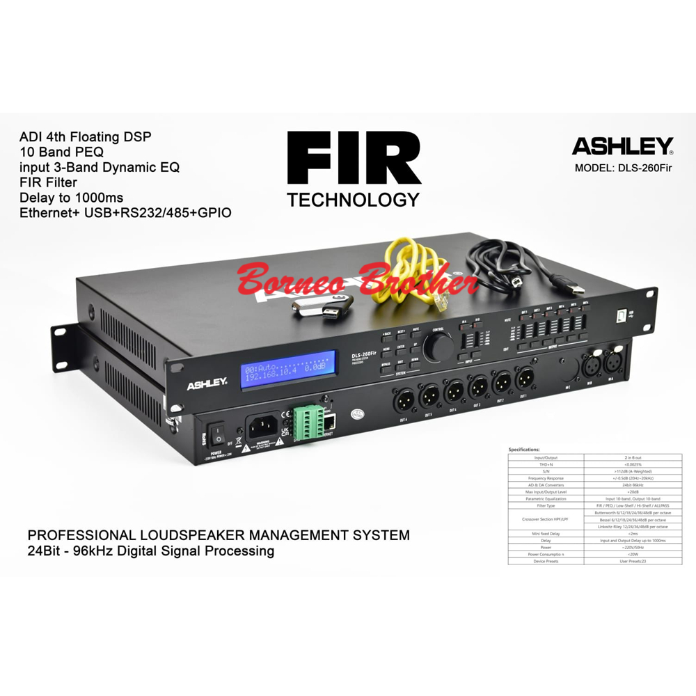 Ashley DLS-260Fir Original Speaker Management / DLMS 2in/6out FIR