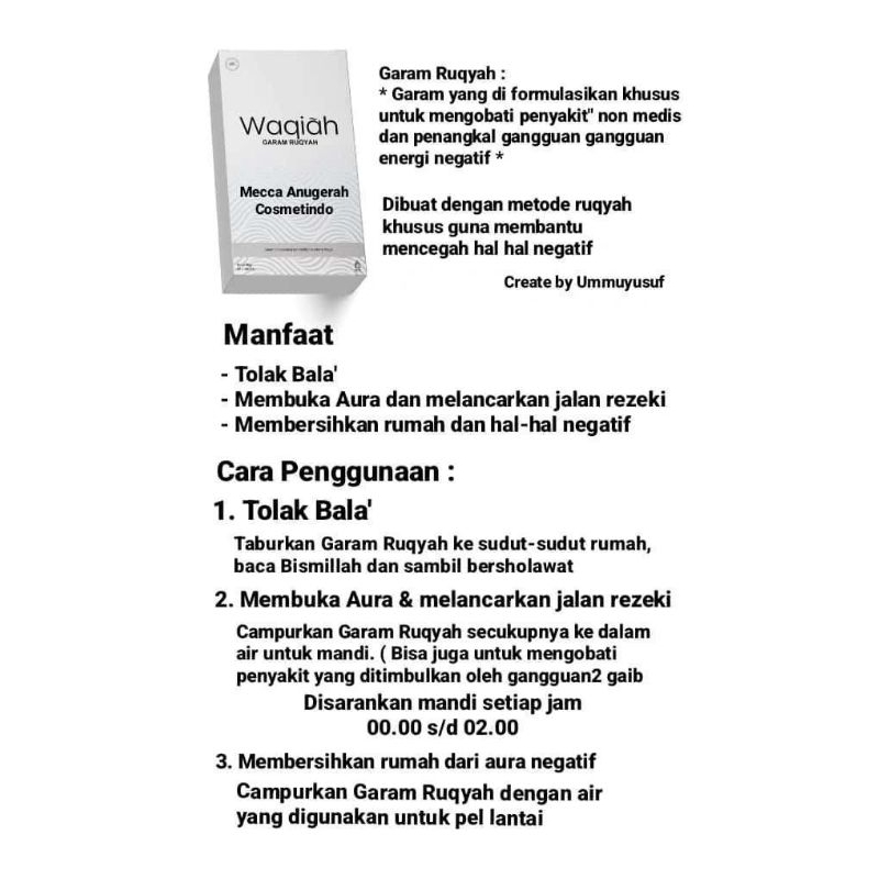 

garam ruqiyah waqiah