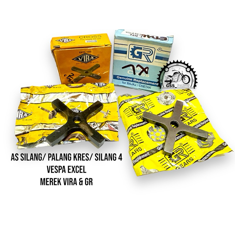 GIGI SILANG  PALANG KRES SILANG 4 VESPA EXCEL MEREK VIRA & GR