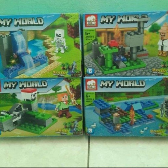 MAINAN LEGO IMPORT XSWORLD MINE CRAFT MINICRAFT BRICKS & BLOCKS KIT