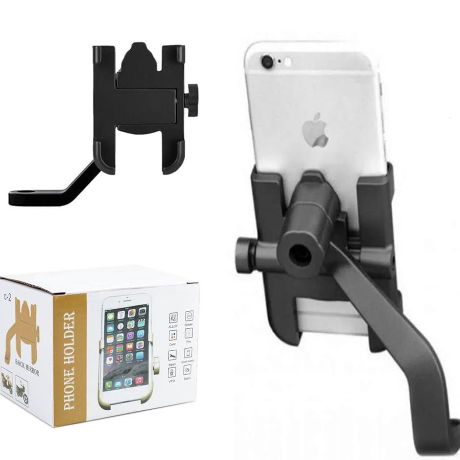 ONEGPLUS  Holder C2 Holder HP Spion Holder HP Full Besi Metal Dudukan HP r Kemasan Baru