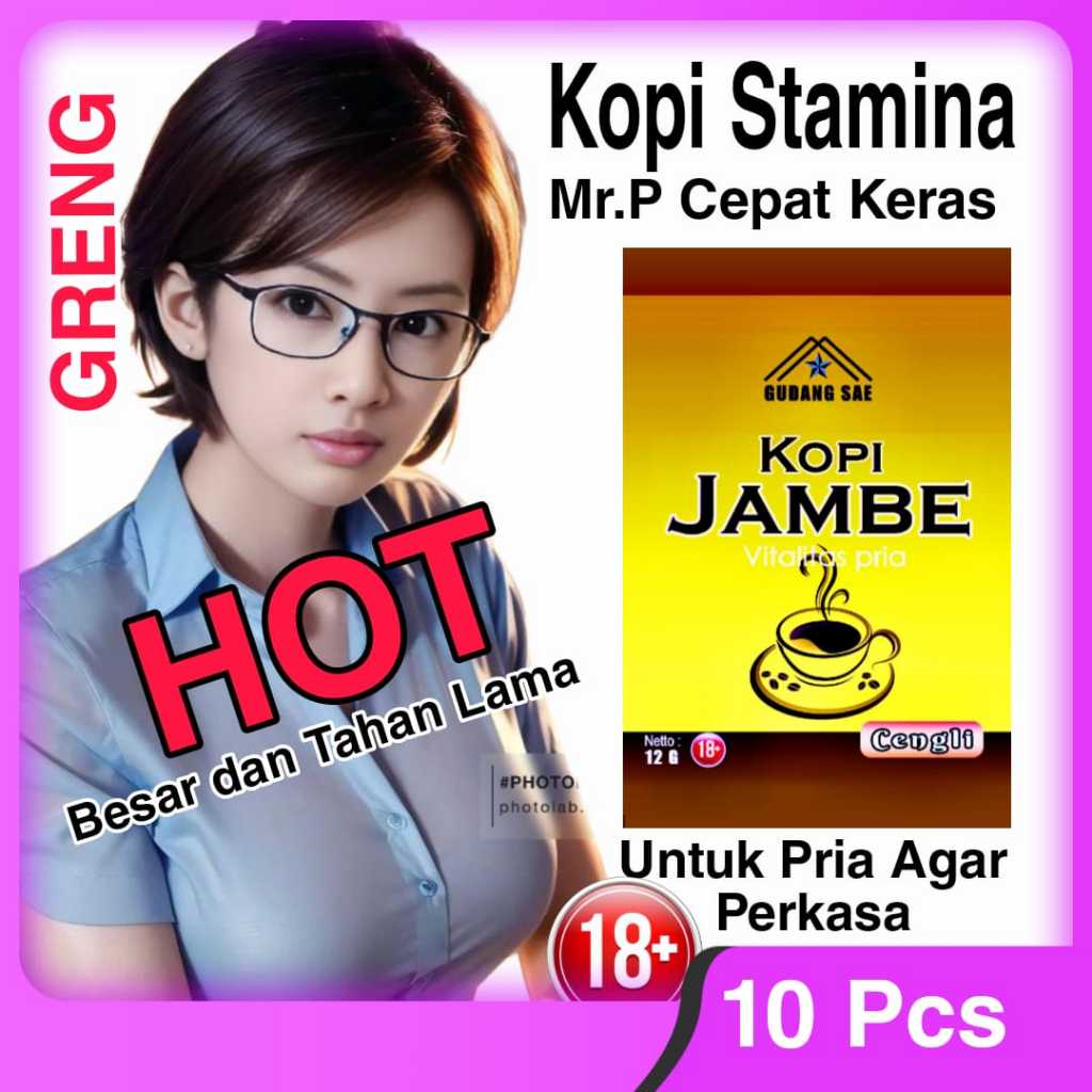 Kopi Greng Jambe (isi 10) Original joss untuk Meningkatkan Gairah  agar Besar Panjang Nikmat Bahagia