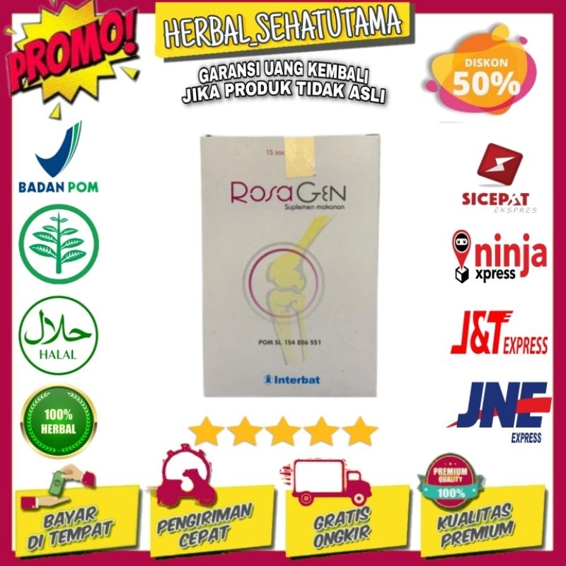 ROSAGEN ORIGINAL SUPLEMEN MEMELIHARA KESEHATAN PERSENDIAN SEGALA MACAM SENDI, ROSAGEN ASLI