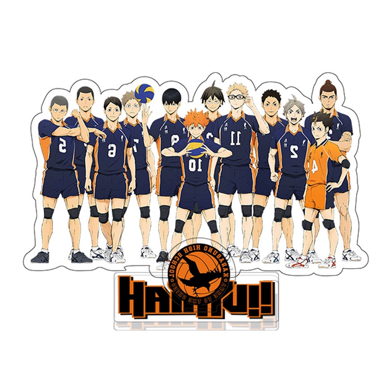 Standee Akrilik Besar 15cm Anime Haikyuu Hinata Kageyama Bening Transparan Koleksi Figur Pajangan An